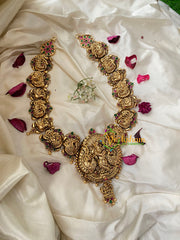 Antique Gold Look Alike 1 gm gold Krishna Temple Neckpiece-G4323