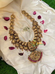 Antique 1 gm Gold Look Alike Layered Haram-G4375