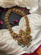 Antique 1 gm Gold Lakshmi Temple Haram-G4376