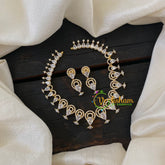 Gold Tone American Diamond Choker Short Neckpiece -G6582