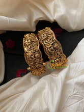 Antique 1 gm gold Temple Bangles -Lakshmi Openable Screw Type Bangles-G4327