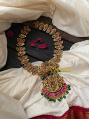 Gold Look Alike 1 gm gold Neckpiece-Peacock Paisley-G4326