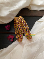 Designer Ruby AD Stone Bangle-Pear-G4112