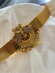 AD Stone Lakshmi Pendant Plain Hipbelt -G5438