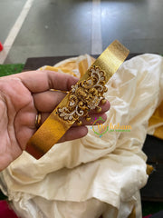 White Stone Lakshmi Pendant Plain Hipbelt -G5437