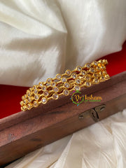 Gold Look Alike AD Stone Bangle-Circle-G4110