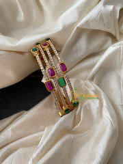 Designer AD Stone Bangle-Rectangular-G4105