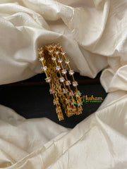 Premium White AD Stone Bangle-Dotted-G4097