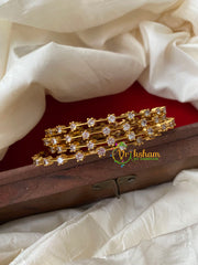 Premium White AD Stone Bangle-Dotted-G4097