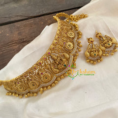 American Diamond Lakshmi High neck Choker -G7823