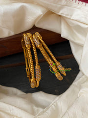 Premium White AD Stone Bangle-Twisted-G4093