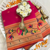 Pink Paithani Soft Silk Saree -VS3003