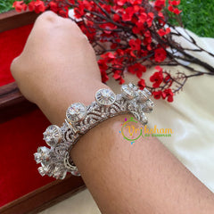 White Tone American Diamond Bracelet-Projection -G3237