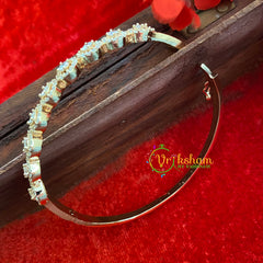 Gold American Diamond Bracelet-Rounded-G3301