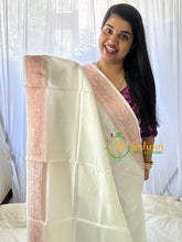 Half White Chinnalampattu Saree-VS553