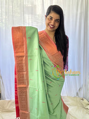 Elachi Green Chinnalampattu Saree-VS554