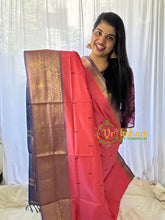 Pinkish Red Chinnalampattu Saree-VS559