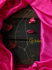 Silver Heart in heart Pendant Chain-G4119