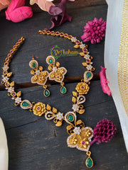 Simple AD Stone Matt Short Neckpiece -G2671
