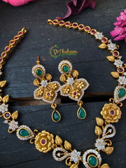Simple AD Stone Matt Short Neckpiece -G2671
