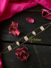 Gold Daily Wear AD Stone Bracelet Chain-Pear Rectangle-G4164