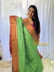 Parrot Green Chinnalampattu Saree-VS563