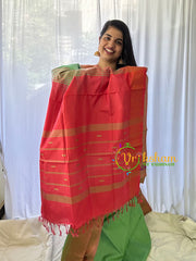 Parrot Green Chinnalampattu Saree-VS563