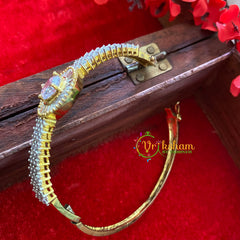 Gold Tone American Diamond Bracelet-round and Dots-G3264