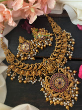 Premium AD Stone Lakshmi Pendant Short Neckpiece-G2672