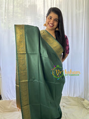 Sage Green Grey Chinnalampattu Saree-VS567