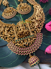 Premium Matt Temple Haram -Lakshmi Haram-G2678