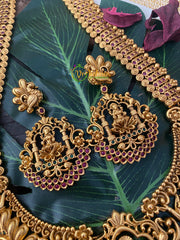 Premium Matt Temple Haram -Lakshmi Haram-G2678