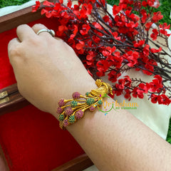 Gold Look Alike AD Stone Bracelet-Peacock-G3266