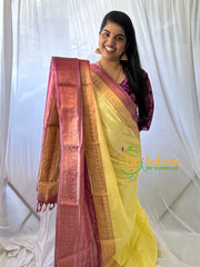 Light Yellow Chinnalampattu Saree-VS571