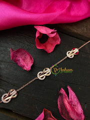 Rose Gold Daily Wear AD Stone Bracelet Chain-Loop-G4151