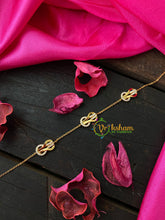 Gold Daily Wear AD Stone Bracelet Chain-Loop-G4153