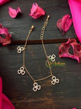 Gold Daily Wear AD Stone Bracelet Chain-Heart Flower-G4150