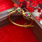 Gold Tone American Diamond Bracelet-Rudraksh-G3260