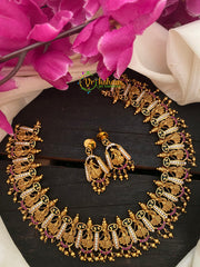 Premium Gold Short Neckpiece -Dancing Girls -G2683