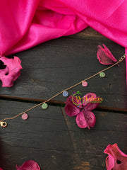 Gold Daily Wear AD Stone Bracelet Chain-Circles-Color-G4145