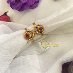 Premium AD Stone Toe Rings-Eye-Red -G7522