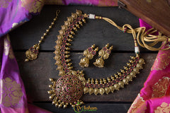 Coin style Short Neckpiece with Pendant-G741