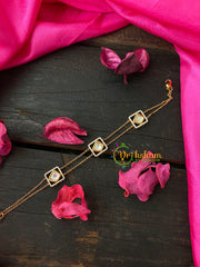 Gold Tone Daily Wear Bracelet Chain-Square and Oblong- G4131