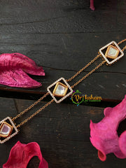 Gold Tone Daily Wear Bracelet Chain-Square and Oblong- G4131