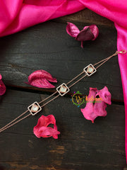 Daily Wear AD Stone Bracelet Chain-Square and Oblong- G4130