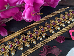 Red Stone Hipchain - Bridal Waist chain-G2780