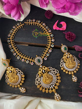 Premium AD Stone Floral Temple Neckpiece -G2840