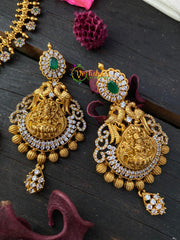 Premium AD Stone Floral Temple Neckpiece -G2840