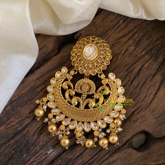 Gold Look Alike Single Jada Billai -Gold Beads with Pearls-G10231