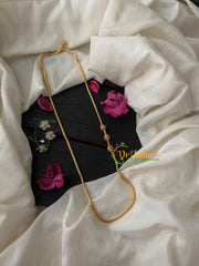 Traditional AD Stone Mogappu Chain-Red White-Round 2-G4223